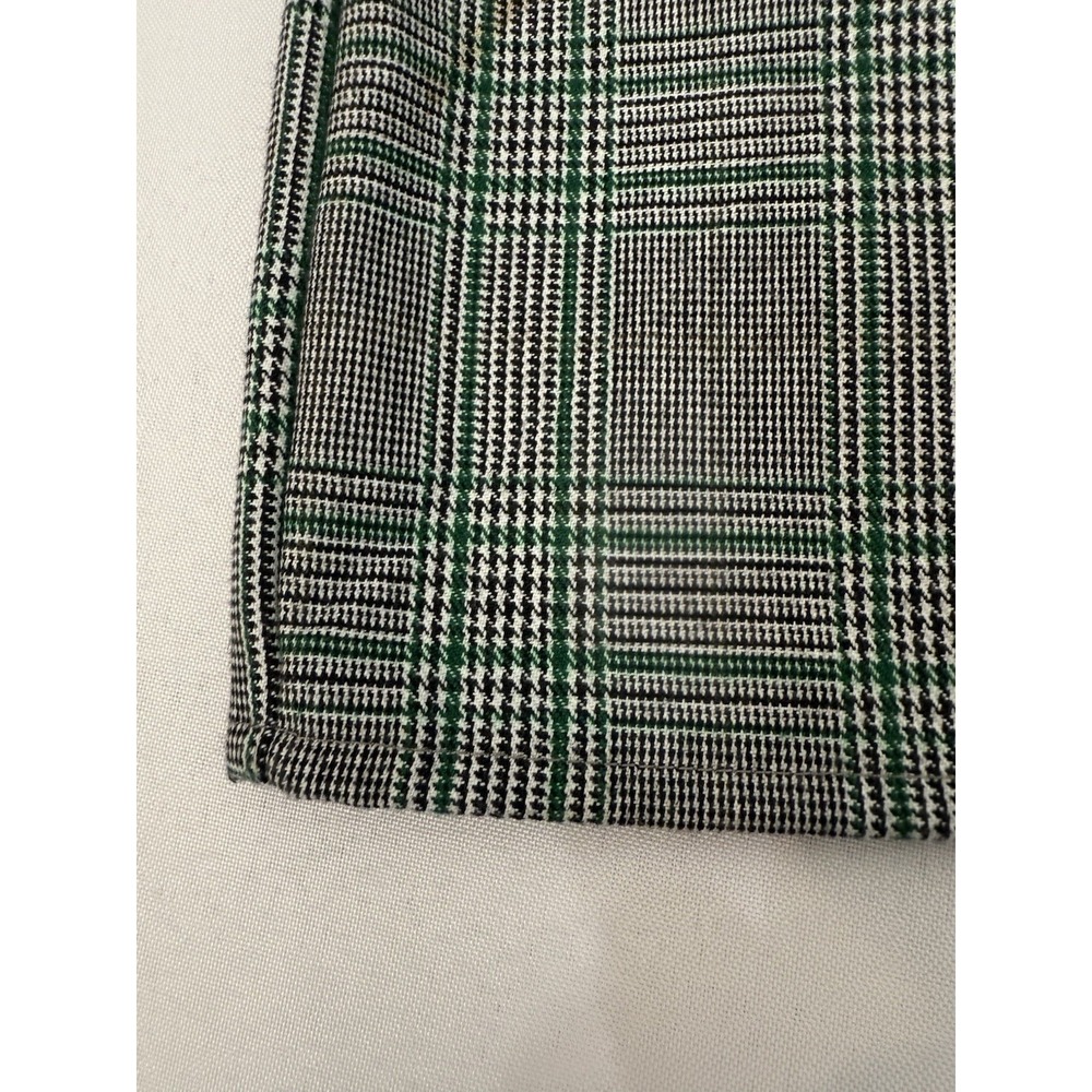 Nasty Gal Green Black Plaid Mini Skirt Faux Wrap Womens Size 6 - Picture 10 of 11